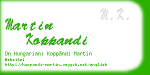 martin koppandi business card