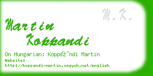 martin koppandi business card